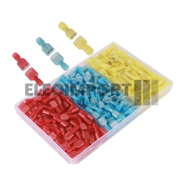Terminal Todo Aislado Nylon Hembra Rojo - Azul - Amarillo