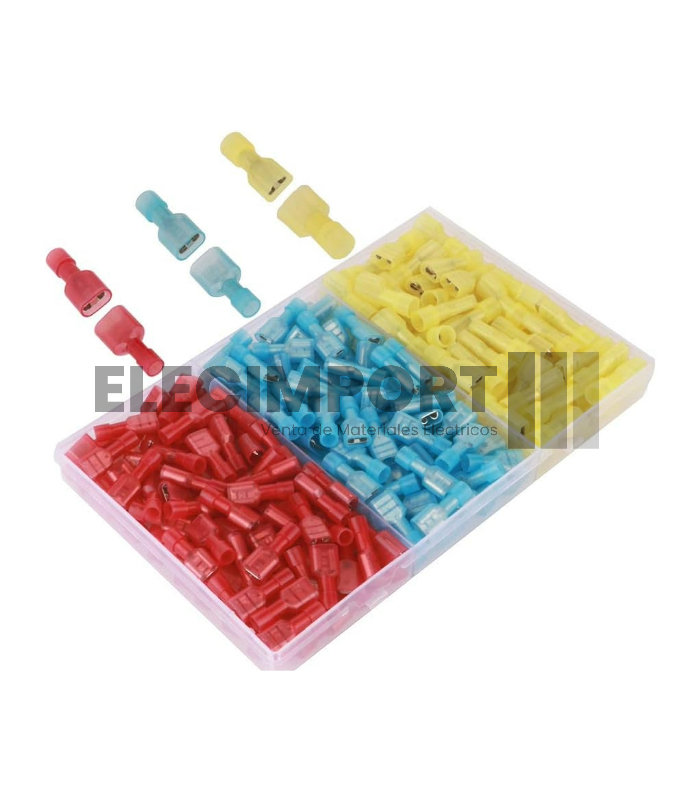 Terminal Todo Aislado Nylon Hembra Rojo - Azul - Amarillo