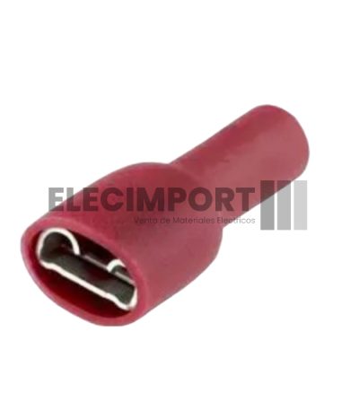 Terminal Hembra Todo Aislado Rojo 22-16 AWG