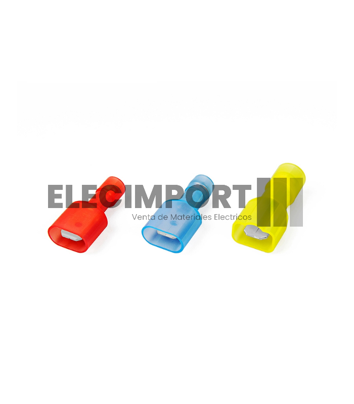Terminal Todo Aislado Macho Nylon Rojo - Azul - Amarillo