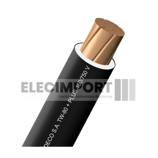CABLE ELECTRICO TW-80 14 AWG NEGRO 100 METROS